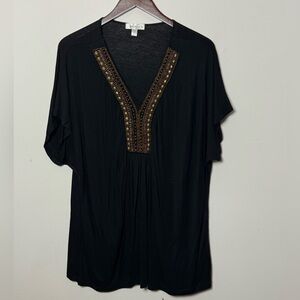 Dressbarn Embroidered Blouse